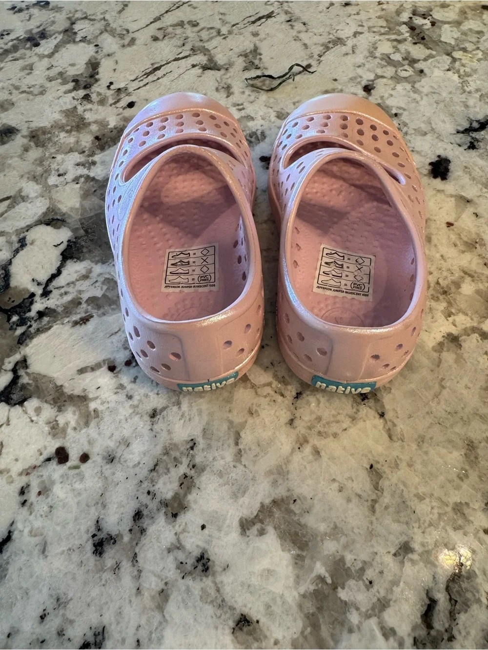 Native Kids Mary Jane in Shimmery Pink